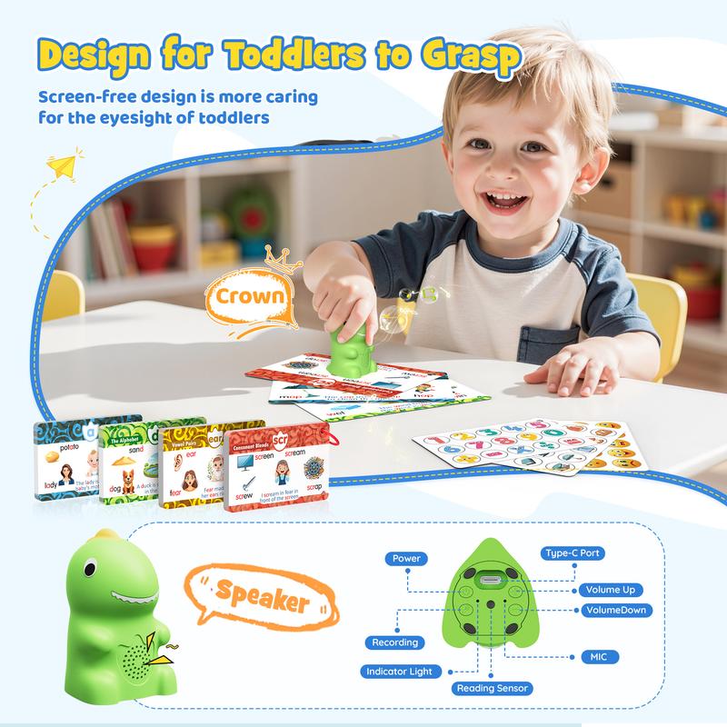 Dinosaur Talking Flash Cards with Interactive Learning Stickers