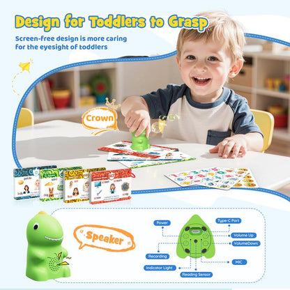 Dinosaur Talking Flash Cards with Interactive Learning Stickers